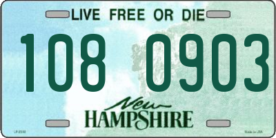 NH license plate 1080903