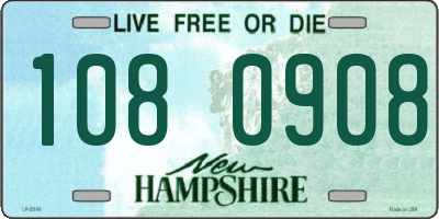 NH license plate 1080908