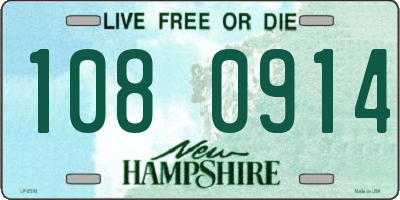 NH license plate 1080914