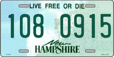 NH license plate 1080915