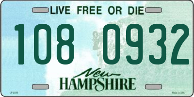 NH license plate 1080932
