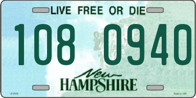NH license plate 1080940
