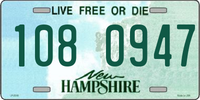 NH license plate 1080947