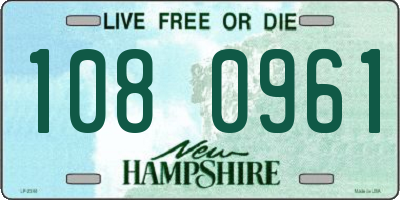 NH license plate 1080961