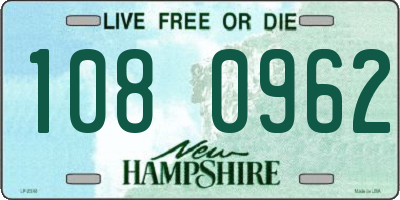 NH license plate 1080962