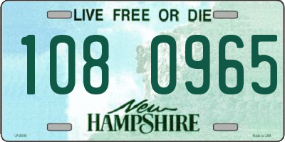 NH license plate 1080965