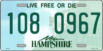 NH license plate 1080967