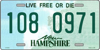 NH license plate 1080971