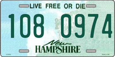 NH license plate 1080974