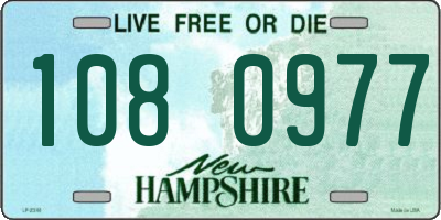 NH license plate 1080977