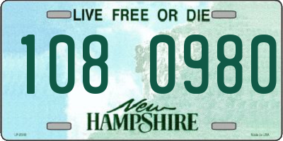 NH license plate 1080980