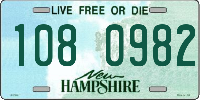 NH license plate 1080982