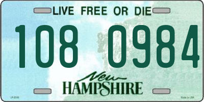 NH license plate 1080984