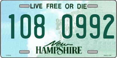 NH license plate 1080992