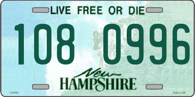 NH license plate 1080996