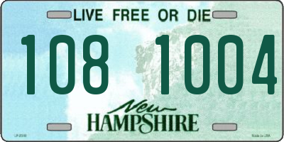 NH license plate 1081004