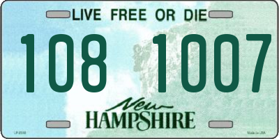 NH license plate 1081007