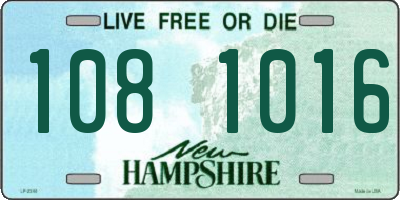 NH license plate 1081016