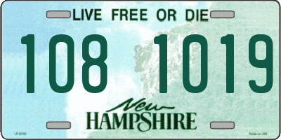 NH license plate 1081019