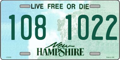 NH license plate 1081022