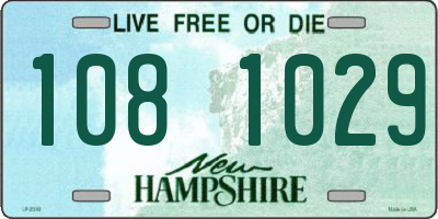 NH license plate 1081029