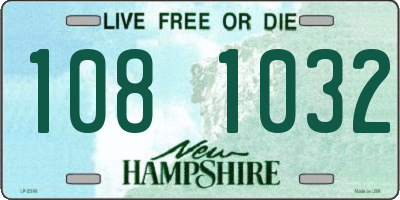 NH license plate 1081032