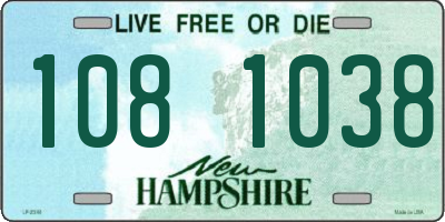 NH license plate 1081038