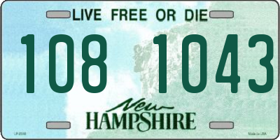 NH license plate 1081043
