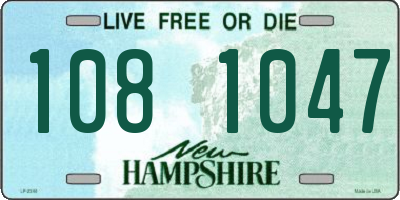 NH license plate 1081047