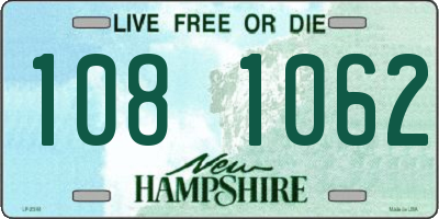 NH license plate 1081062