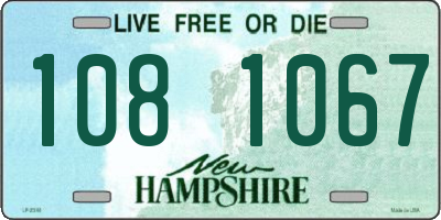 NH license plate 1081067