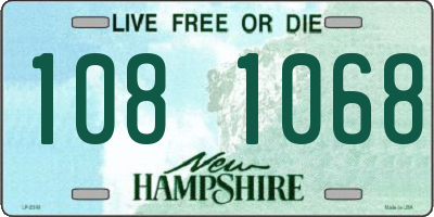NH license plate 1081068