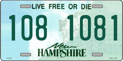 NH license plate 1081081