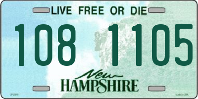 NH license plate 1081105