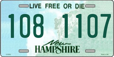 NH license plate 1081107