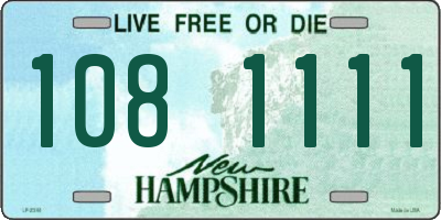 NH license plate 1081111