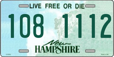 NH license plate 1081112