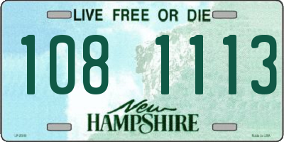 NH license plate 1081113