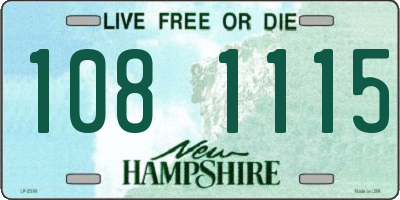 NH license plate 1081115