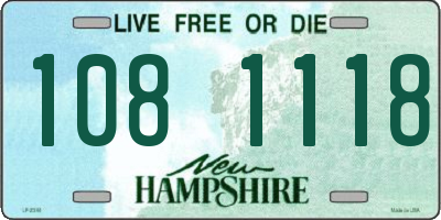 NH license plate 1081118