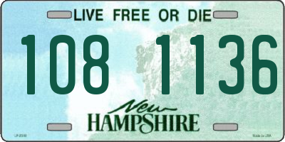 NH license plate 1081136