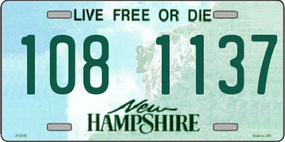 NH license plate 1081137