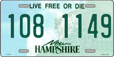 NH license plate 1081149