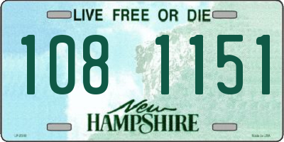 NH license plate 1081151