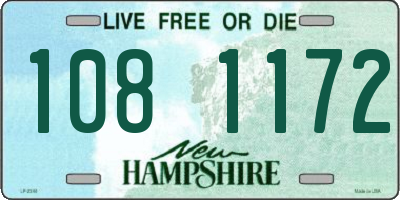 NH license plate 1081172