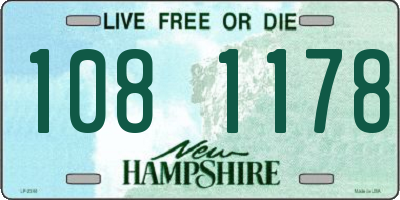 NH license plate 1081178