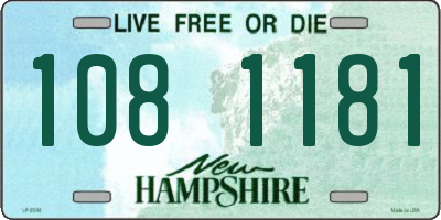 NH license plate 1081181