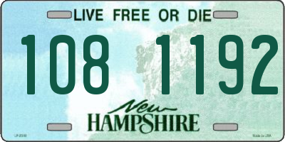 NH license plate 1081192