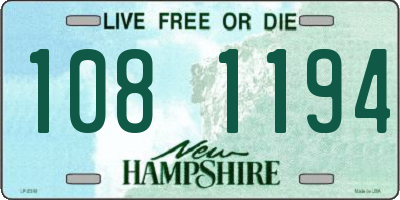 NH license plate 1081194