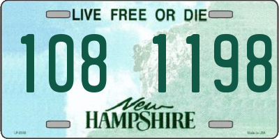 NH license plate 1081198